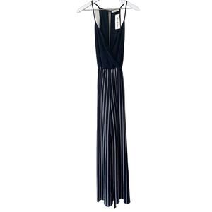 Mikey & Joey Jumpsuit Size M Romper Pinstripe Black Pants NWT Retro Neutral Tank